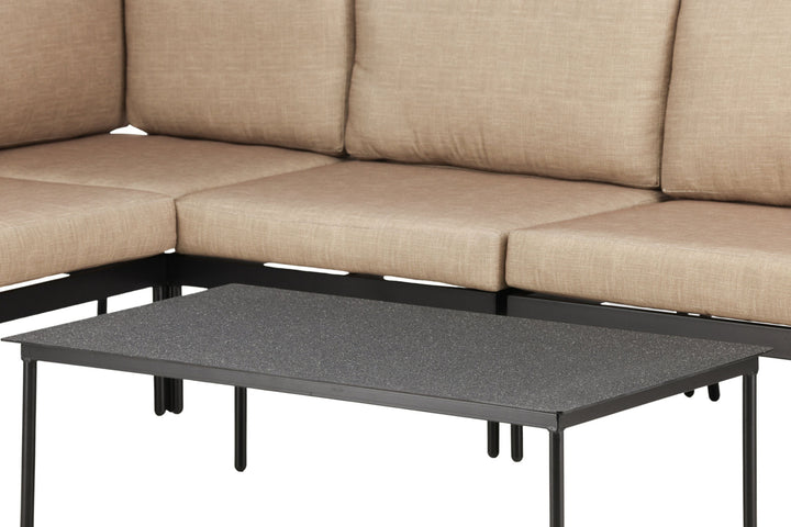Venture Home Pehnna Corner Loungeset Steel - Black / Sand