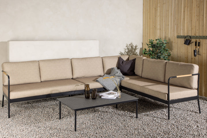 Venture Home Pehnna Corner Loungeset Steel - Black / Sand