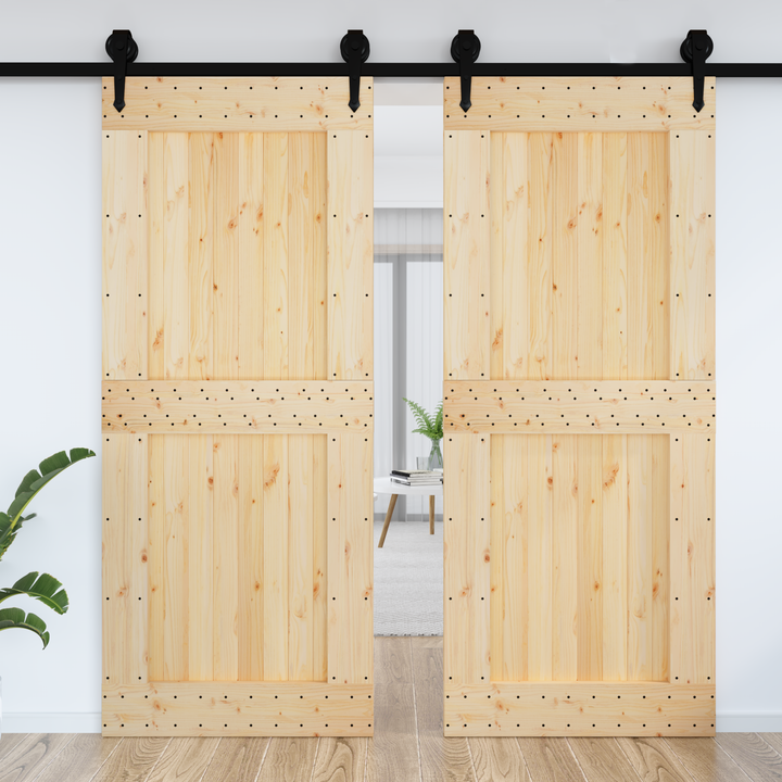 Dør NARVIK Naturfarvet 95 x 210 cm Massivt Fyrretræ