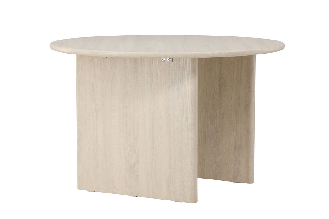 Vind Björholmen Dining Table ⌀120 - Whitewash / FSC 100%