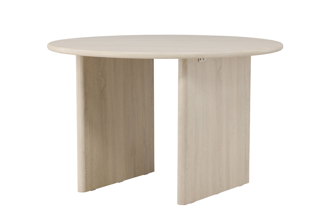 Vind Björholmen Dining Table ⌀120 - Whitewash / FSC 100%