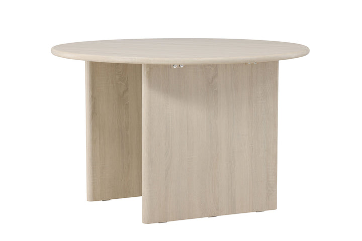 Vind Björholmen Dining Table ⌀120 - Whitewash / FSC 100%