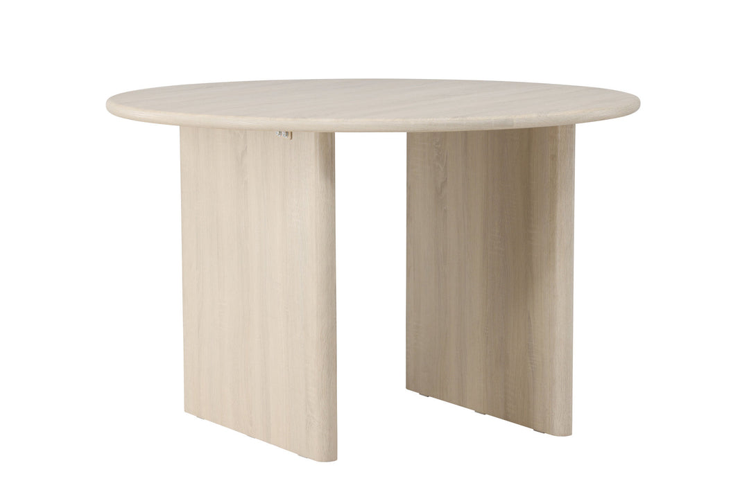 Vind Björholmen Dining Table ⌀120 - Whitewash / FSC 100%