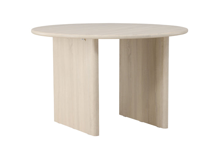 Vind Björholmen Dining Table ⌀120 - Whitewash / FSC 100%