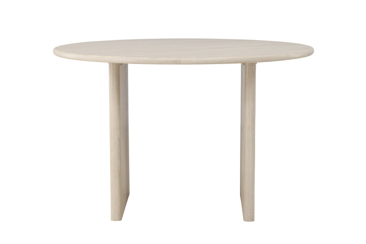 Vind Björholmen Dining Table ⌀120 - Whitewash / FSC 100%