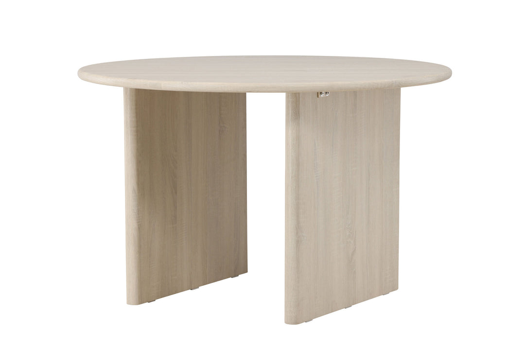 Vind Björholmen Dining Table ⌀120 - Whitewash / FSC 100%
