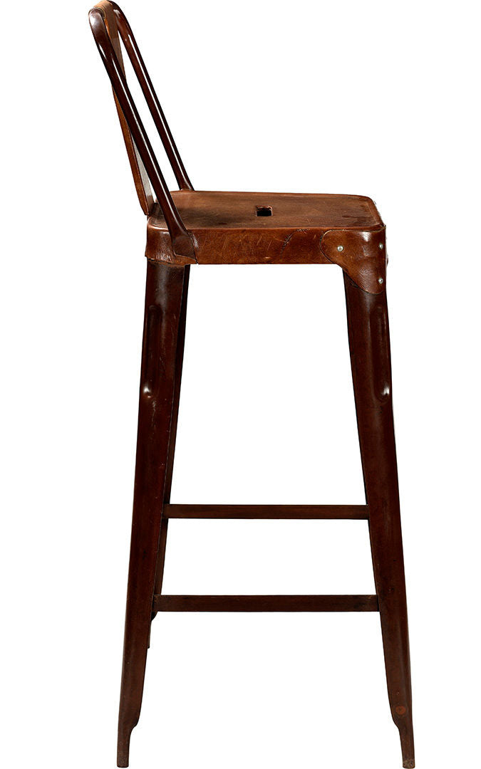 Trademark Living Copenhagen barstol - rust med læder