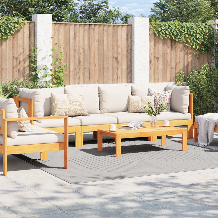 Områdetæpper Firkantet PALMERAS Creme 240 x 240 cm Polyester