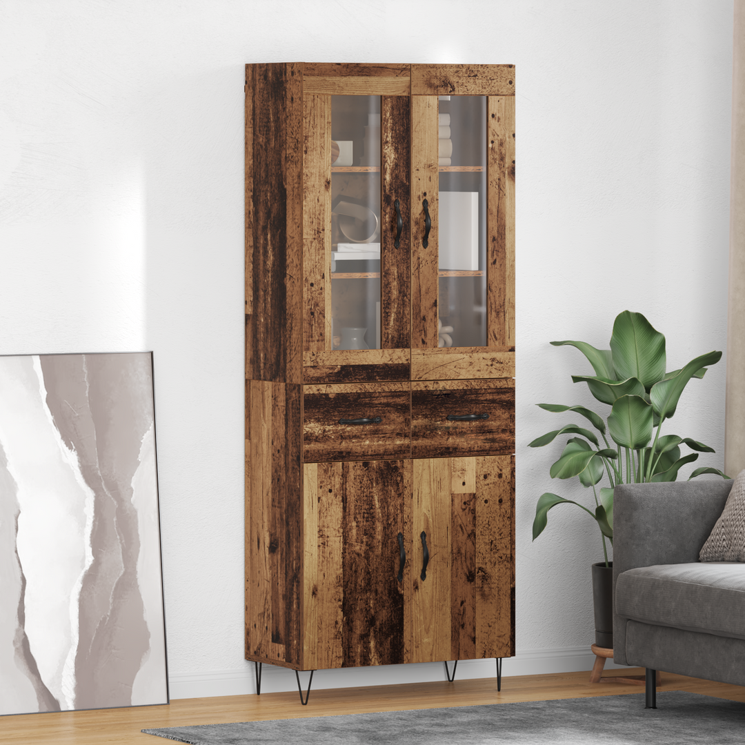 Highboard Gammelt træ 69,5 x 34 x 90 cm Konstrueret træ