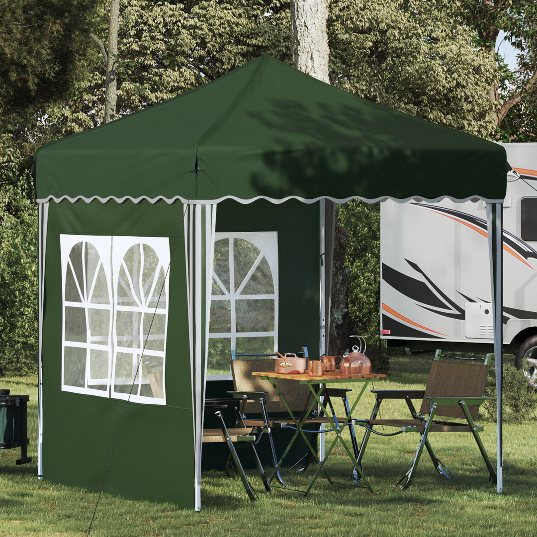 Pop-up Festtelt 195 x 195 x 245 cm Grøn Oxford stof