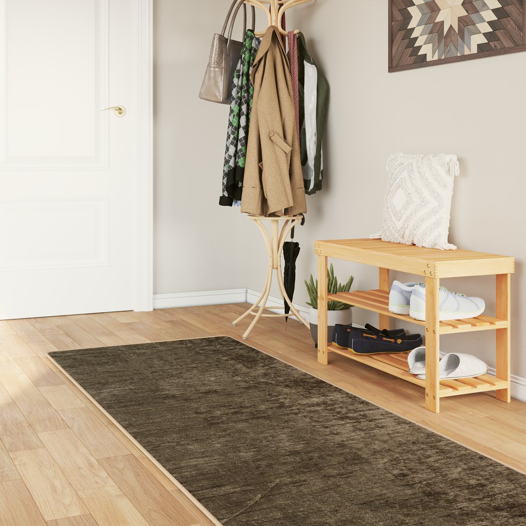 Tæppe Runner MARSA Skovgrøn 100 x 400 cm Polyester og PVC