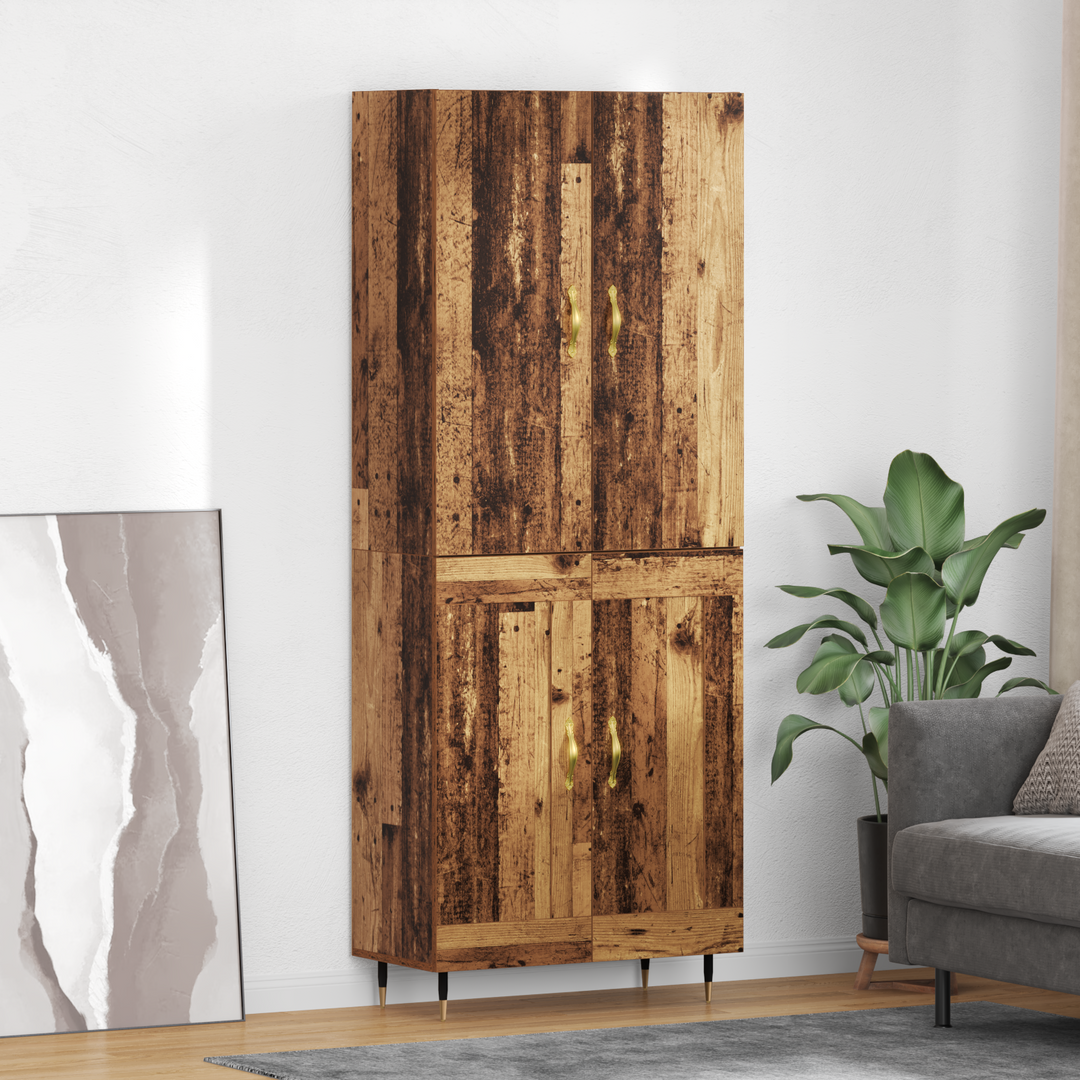 Highboard Gammelt træ 69,5 x 34 x 180 cm Konstrueret træ