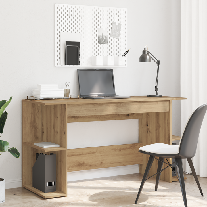 Bord med hylde artisan eg 140 x 50 x 75 cm Konstrueret træ