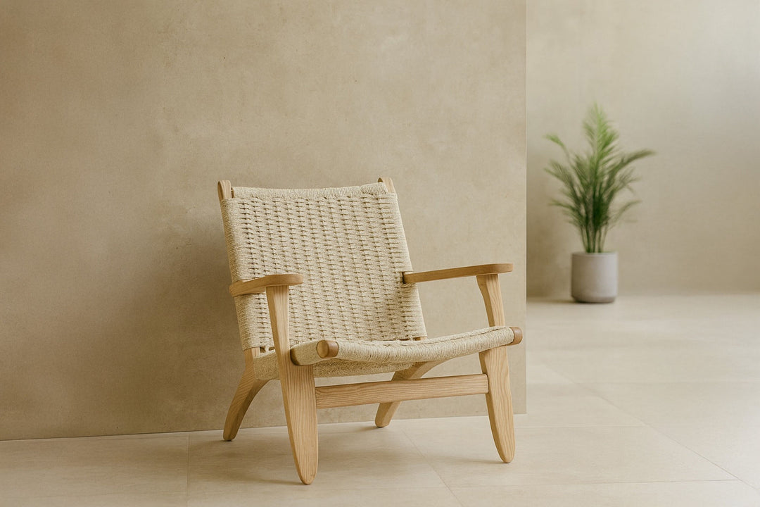 Vind Lazy Armchair - Whitewash/ Beige