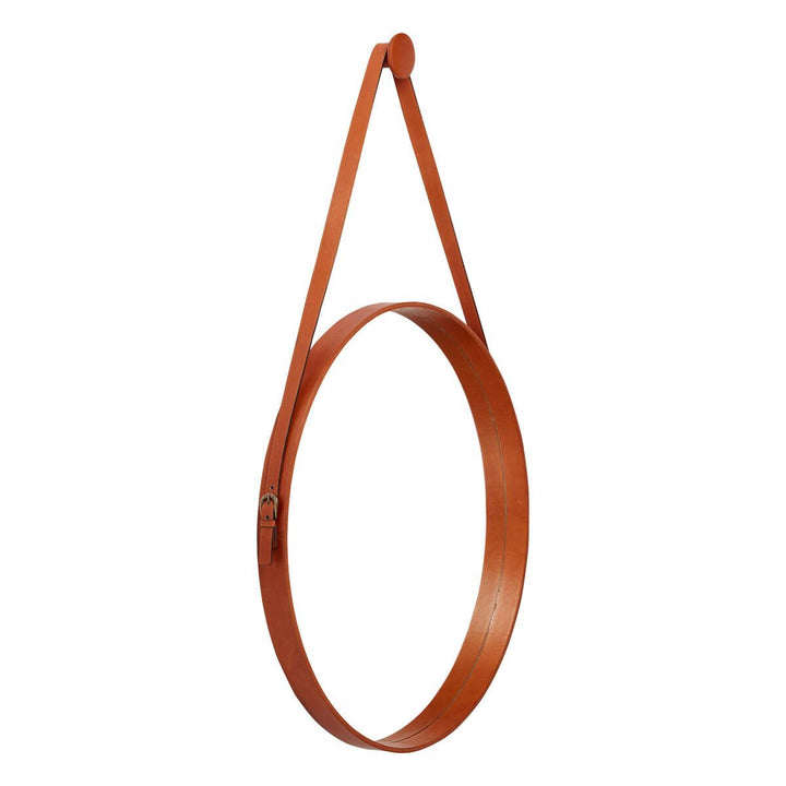 WARM & COMFY Spejl | Kalvelæder | D80x6 cm