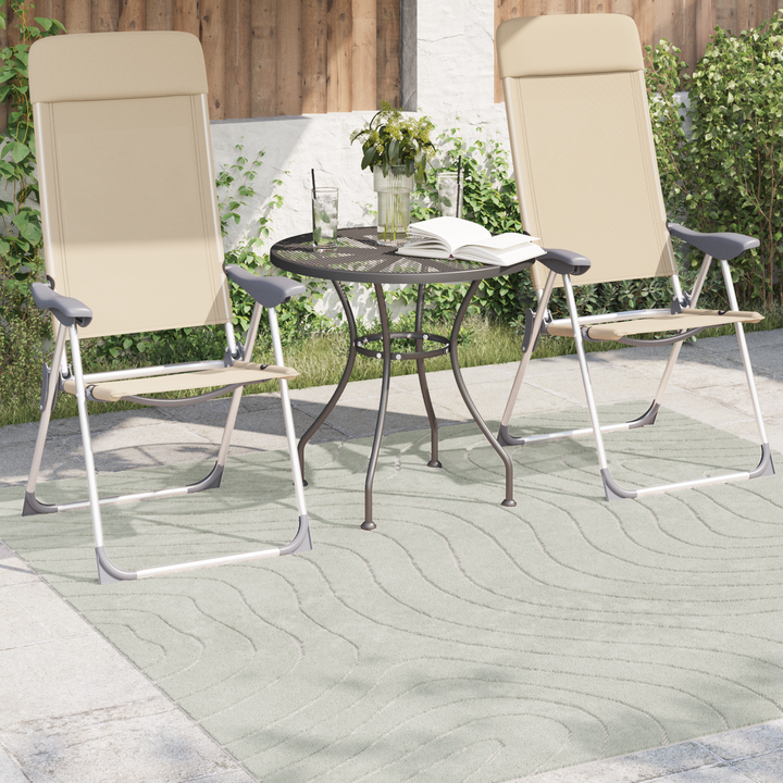 Områdetæpper Firkantet PALMERAS Grøn 200 x 200 cm Polyester