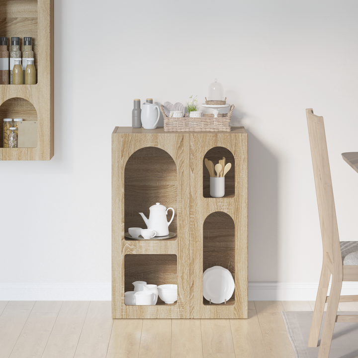 Sideboard ELST Sonoma eg 59 x 35 x 80.5 cm Konstrueret træ