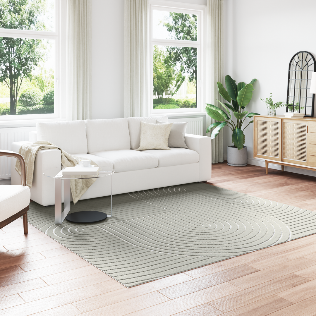 Områdetæpper Firkantet PALMERAS Grøn 240 x 240 cm Polyester