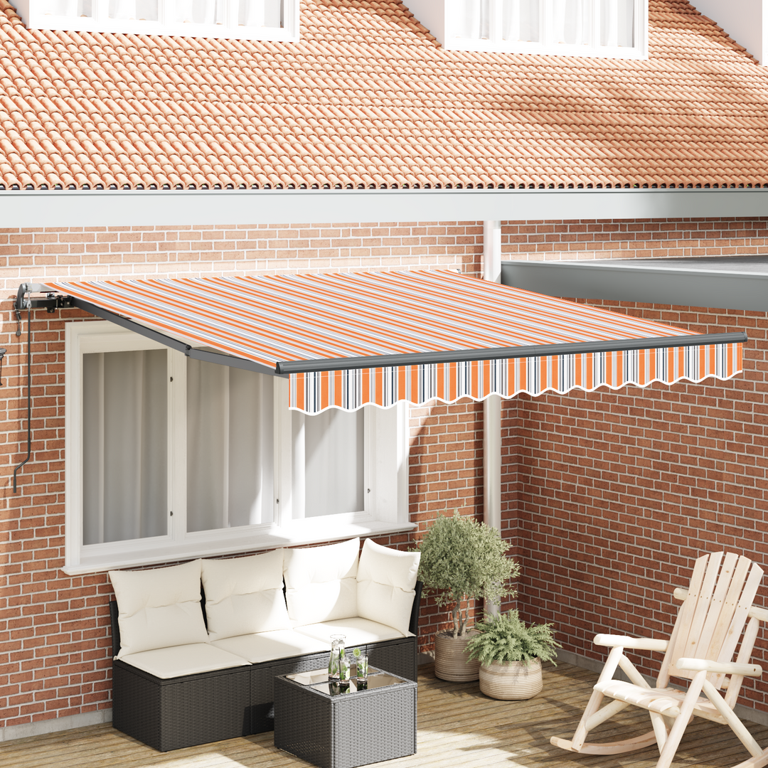 Udtrækkelig markise Flerfarvet 300 x 250 cm Stof og aluminium