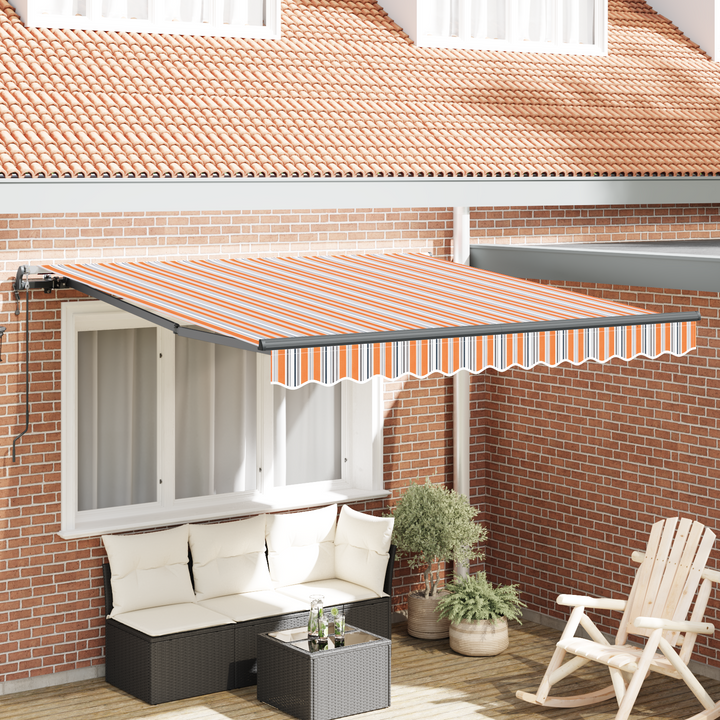 Udtrækkelig markise Flerfarvet 300 x 250 cm Stof og aluminium