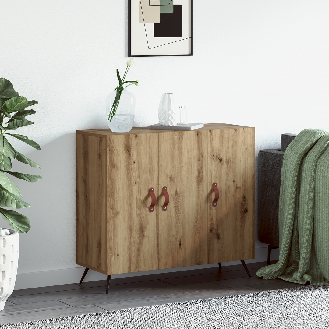Sideboard Artisan Egetræ 89,5 x 34 x 80 cm Konstrueret træ