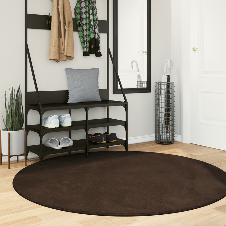 Medium luv blød og vaskbar tæppe HUARTE Brun Ø 160 CM Polyester