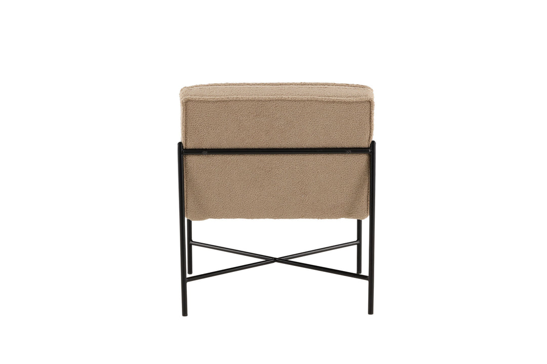 Venture Home Rakel Single Sofa - Black / Beige Teddy