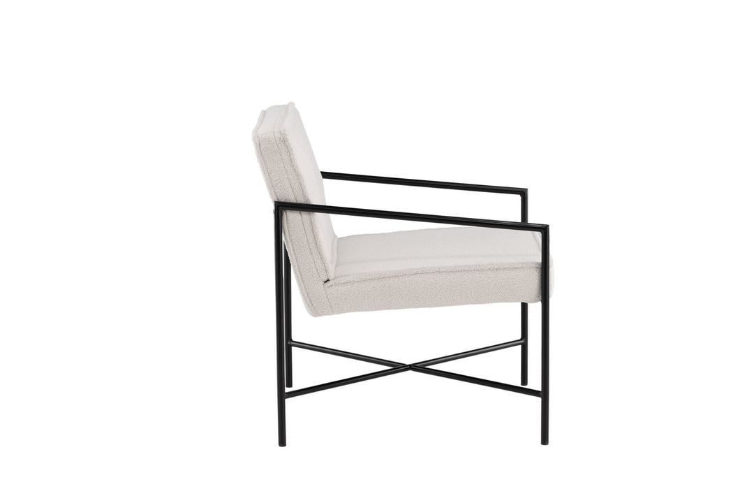 Venture Home Rakel Single Sofa - Black / Offwhite Teddy