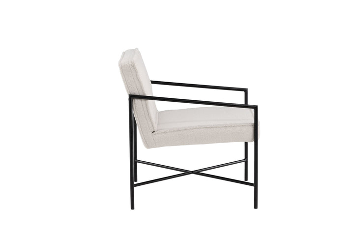 Venture Home Rakel Single Sofa - Black / Offwhite Teddy