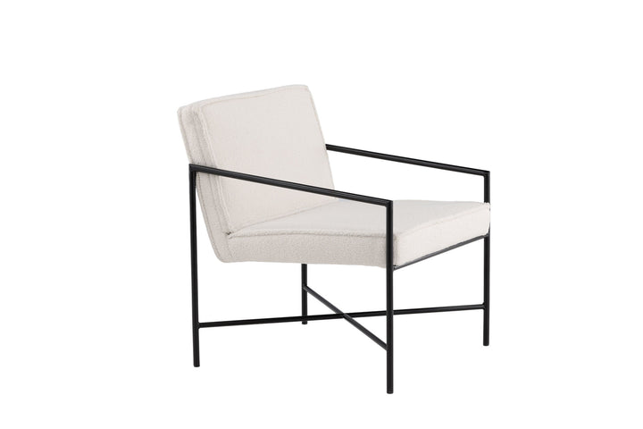 Venture Home Rakel Single Sofa - Black / Offwhite Teddy