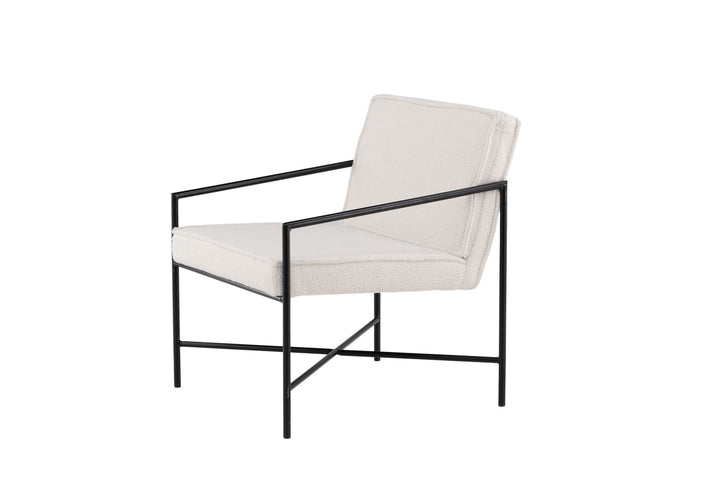 Venture Home Rakel Single Sofa - Black / Offwhite Teddy