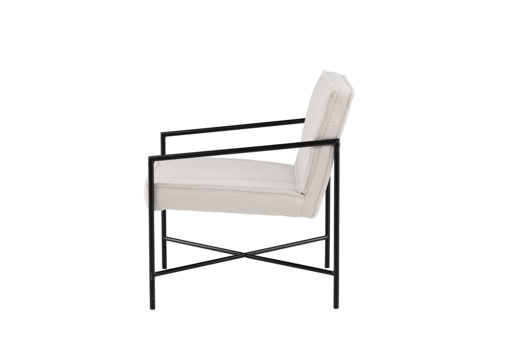Venture Home Rakel Single Sofa - Black / Offwhite Teddy