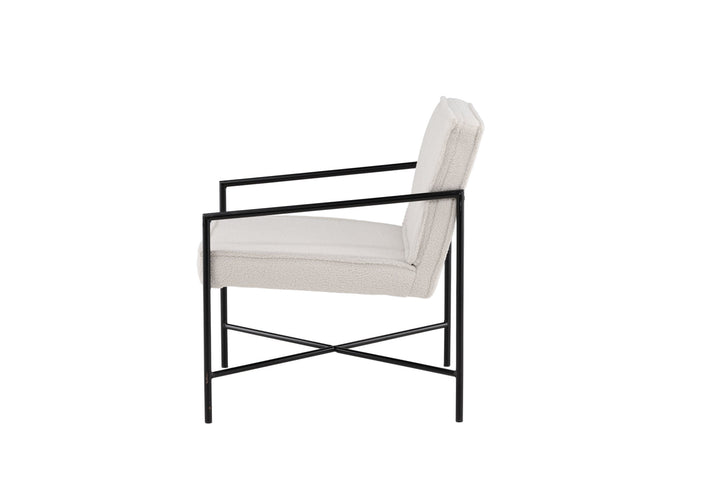 Venture Home Rakel Single Sofa - Black / Offwhite Teddy
