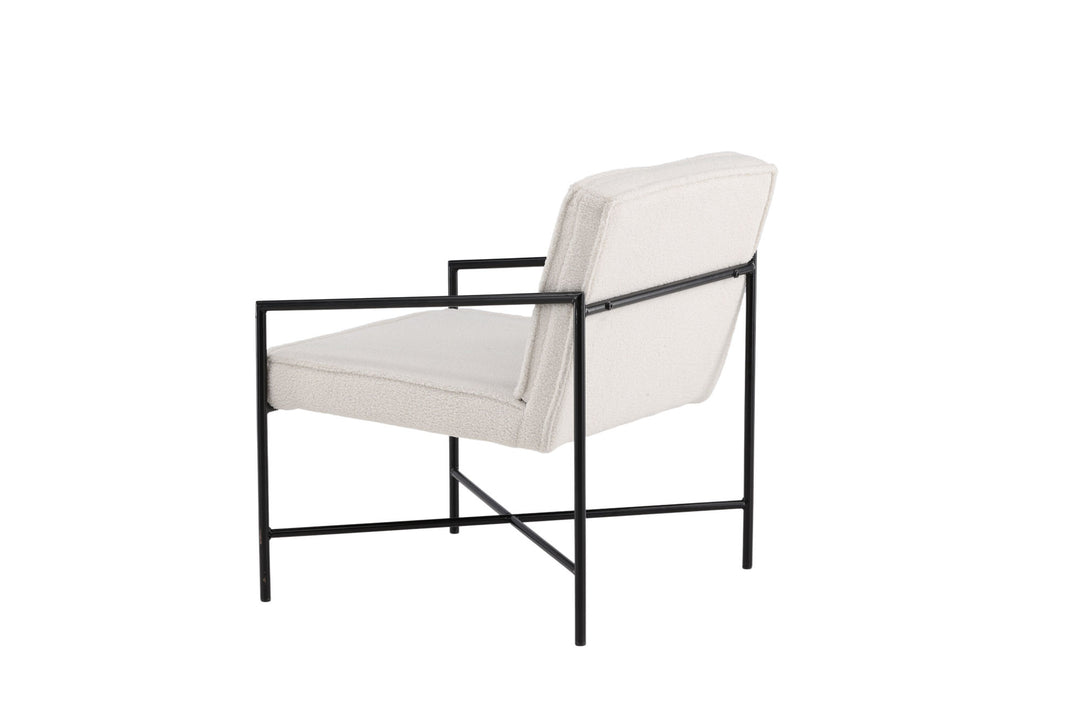 Venture Home Rakel Single Sofa - Black / Offwhite Teddy