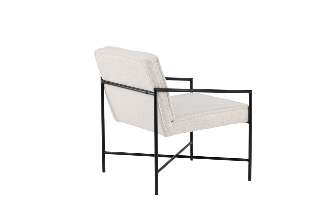 Venture Home Rakel Single Sofa - Black / Offwhite Teddy