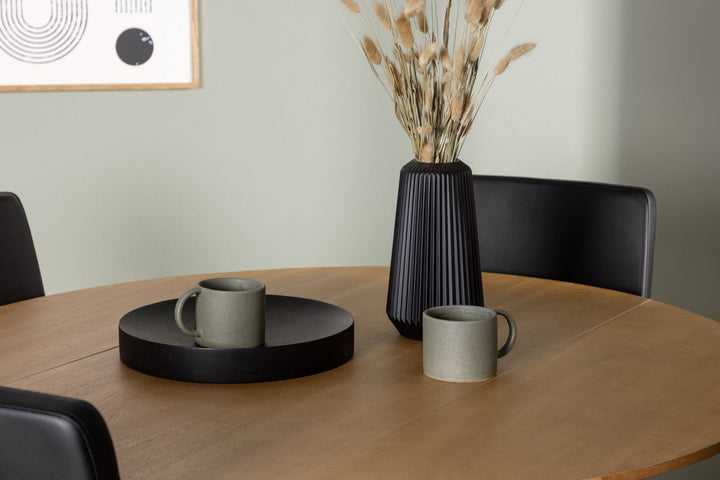 Venture Home Yakidon Dining Table - Rubberwood / Oaklook MDF +Today Dining Chair - Nature / Black PU _4