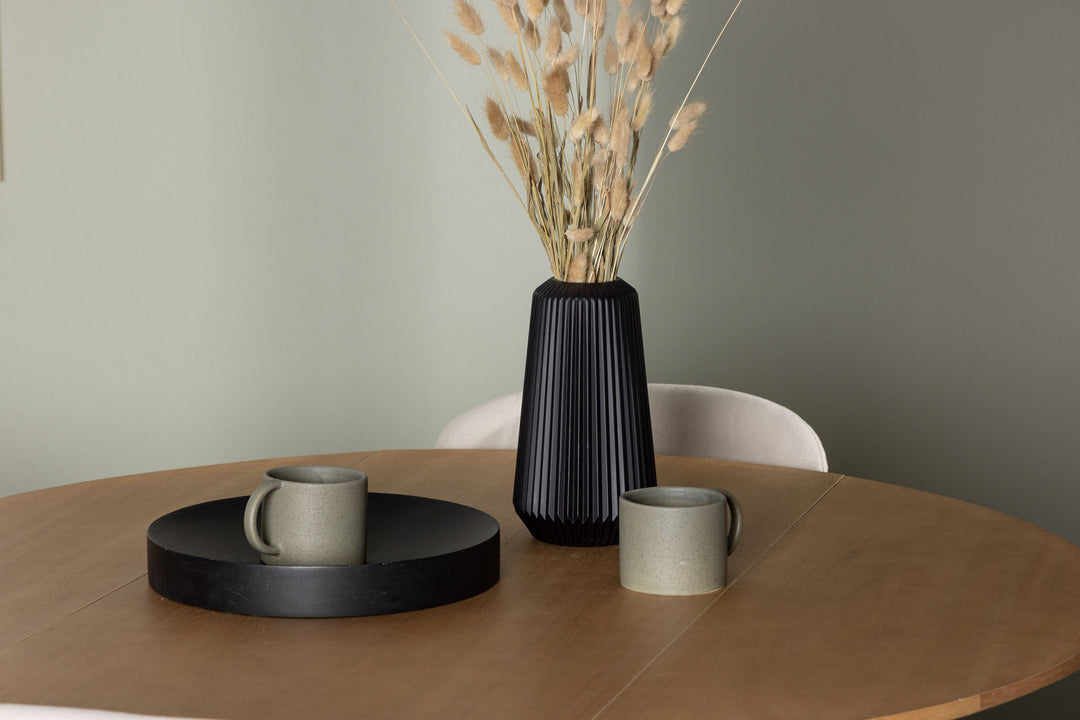 Venture Home Yakidon Dining Table - Rubberwood / Oaklook MDF +Lilja Dining Chair - Oaklook / Beige Fabric _4