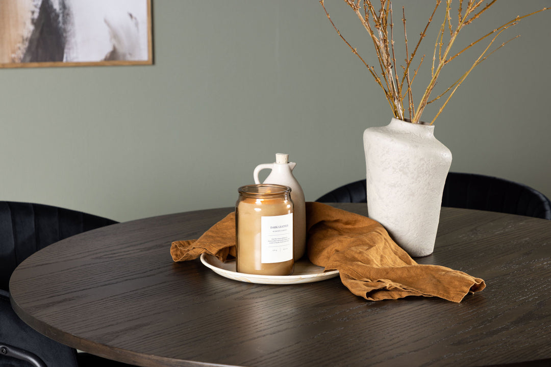 Venture Home Olivia Dining Table - Mocca / Mocca Veneer +Selma Dining Chair - Black / Black Velvet _4
