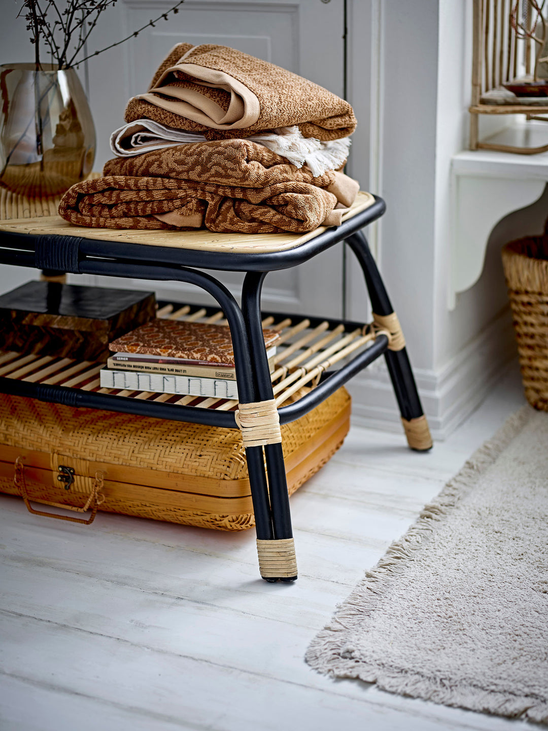 Bloomingville Loue Sofabord, Sort, Rattan