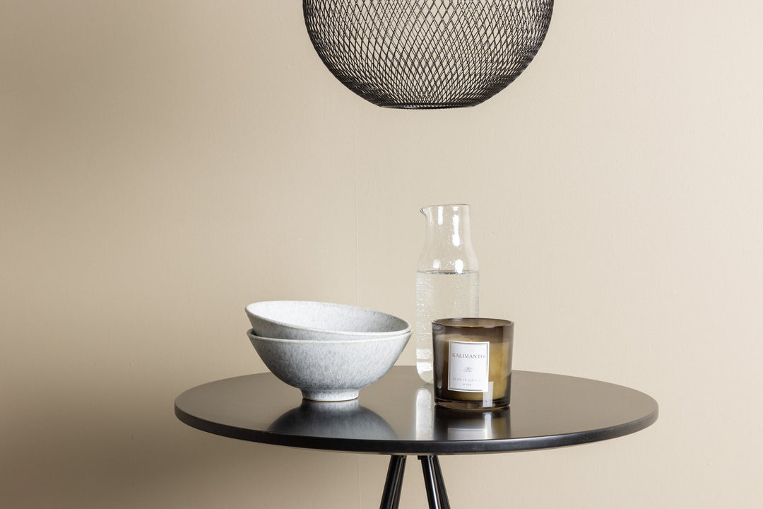 Venture Home Bistro Bar Table φ60 - Black / MDF with veneer +Tempe Bar Chair - Dark Grey / Metal _2