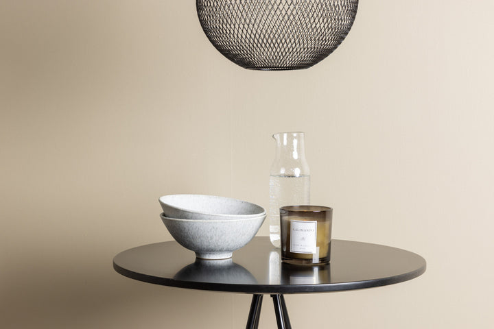Venture Home Bistro Bar Table φ60 - Black / MDF with veneer +Tempe Bar Chair - Dark Grey / Metal _2