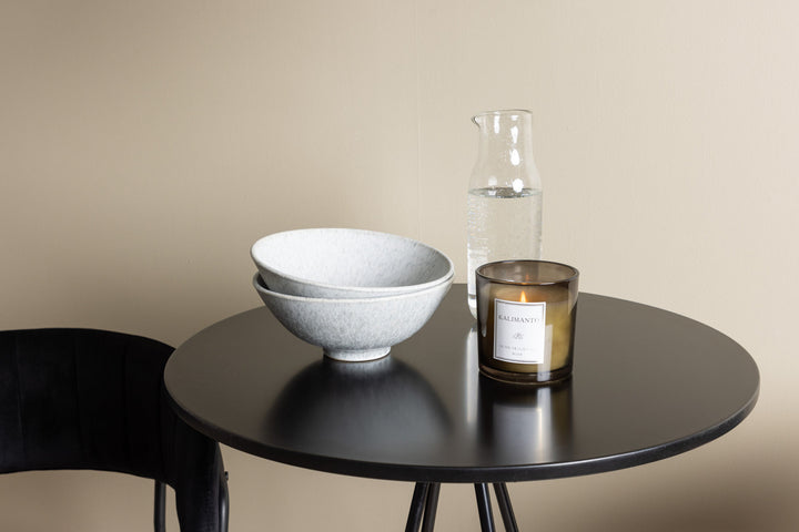 Venture Home Bistro Bar Table φ60 - Black / MDF with veneer +Lui Bar Chair - Black / Black PU _2