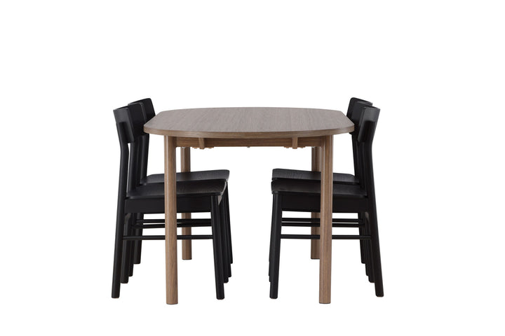 Venture Home Andy Dining Table 180*75 - Natural / Natural MDF +Montros Dining Chair - Natural / Natural Rubberwood _4