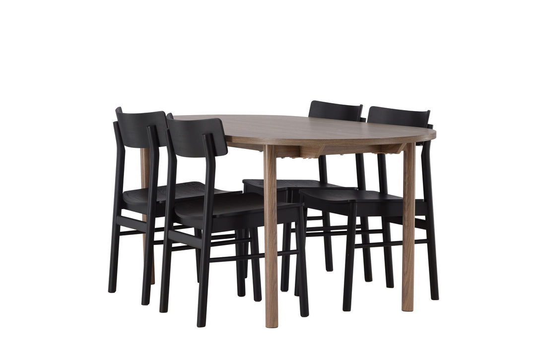 Venture Home Andy Dining Table 180*75 - Natural / Natural MDF +Montros Dining Chair - Natural / Natural Rubberwood _4