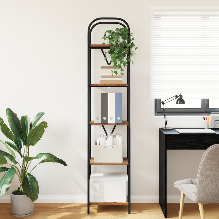 Bogreol Gammelt træ 40 x 30 x 183 cm Konstrueret træ