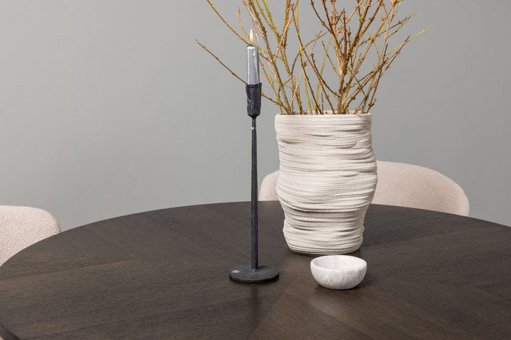 Venture Home Copenhagen Dining Table - Black / Mocca Veneer +Modesto Dining Chair - Beige / Beige Boucle _4