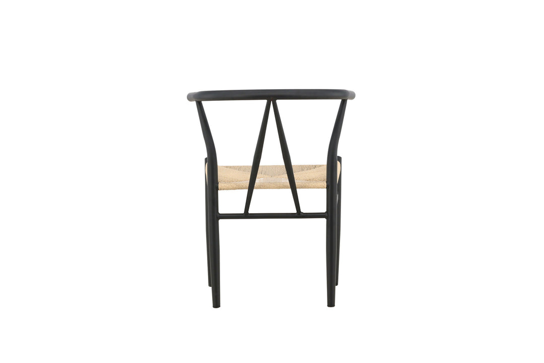 Venture Home Alfons Dining Chair - Black / Beige Rope