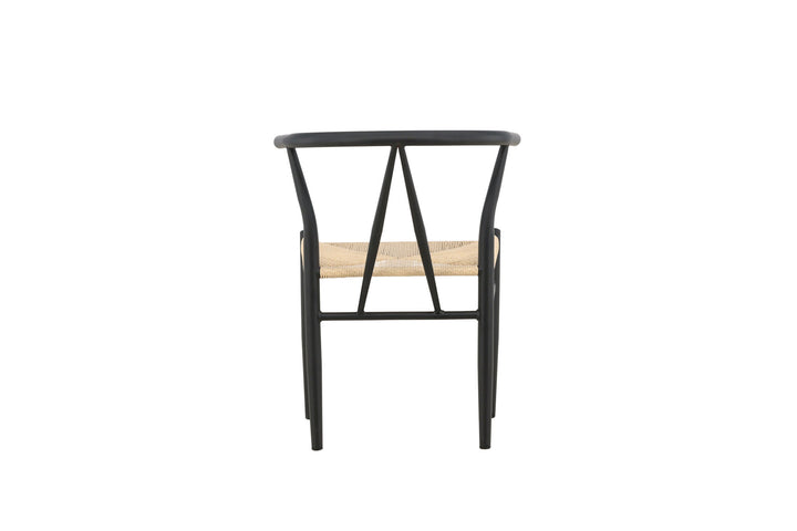 Venture Home Alfons Dining Chair - Black / Beige Rope