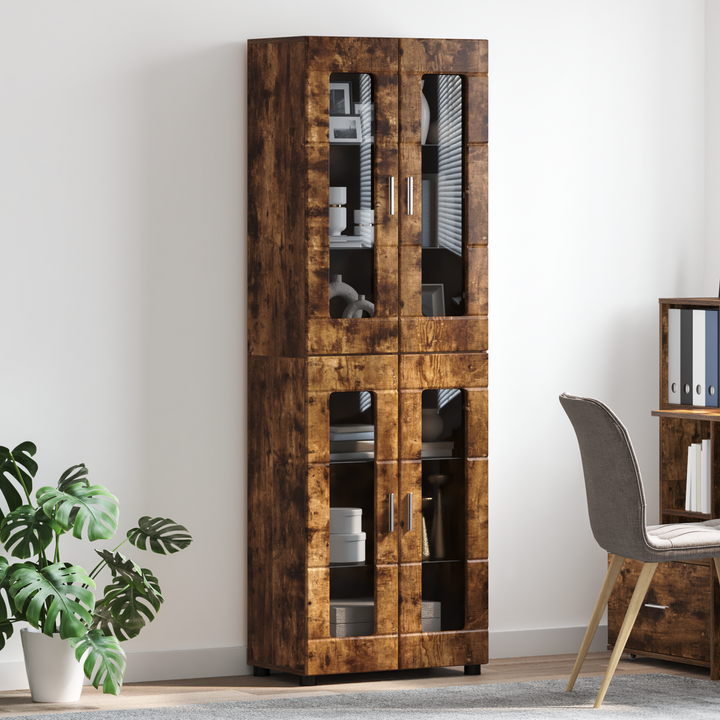 Highboard FLORIN Røget eg 60 x 35 x 182 cm Konstrueret træ