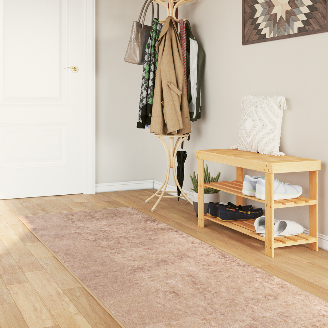 Tæppe Runner MARSA Sandfarvet 100 x 300 cm Polyester og PVC